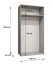 Kleiderschrank / Drehtürenschrank mit Soft-Close-Funktion Eiger 01, Farbe: Eiche Artisan, eine Kleiderstange, Griffe: Schwarz, 1 Meter breit, ein Fach