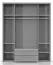Drehtürenschrank / Kleiderschrank Siumu 29, Farbe: Weiß / Weiß Hochglanz - 224 x 182 x 56 cm (H x B x T)