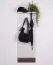 Garderobe Knoxville 23, Farbe: Kiefer Weiß / Grau - Abmessungen: 136 x 40 x 20 cm (H x B x T)