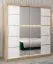 180 cm breiter Kleiderschrank mit 2 Türen | 10 Fächer | Farbe: Weiß / Wenge Abbildung