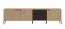 TV-Board / TV-Unterschrank mit genügend Stauraum Zvesdara 02, 2 Meter breit, Farbe: Eiche Artisan / Schwarz, zwei Schubladen, Maße: 54,5 x 208 x 40 cm