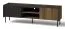 TV-Unterschrank Mairenke 07, Farbe: Walnuss / Schwarz matt - Abmessungen: 47 x 150 x 40 cm (H x B x T)