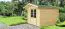 Holz-Gartenhaus 2,48 x 2,48 Meter (inkl. Dach) | Naturbelassen | Satteldach | 34 mm Blockbohlen-Haus Abbildung