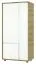 Drehtürenschrank / Kleiderschrank Nalle 03, Farbe: Eiche / Weiß - Abmessungen: 185 x 90 x 53 cm (H x B x T)