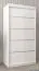 100 cm breiter Kleiderschrank mit 5 Fächern und 2 Türen | Farbe: Weiß Abbildung