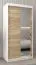 100 cm breiter Kleiderschrank mit 5 Fächern und 2 Türen | Farbe: Sonoma Eiche / Weiß Abbildung