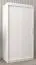100 cm breiter Kleiderschrank mit 5 Fächern und 2 Türen | Farbe: Weiß Abbildung