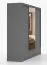 Kleiderschrank / Schiebetürenschrank 2,5 Meter breit | Lusatian 35 | Grau | mit Spiegel | 7 Fächer | 4 Schubladen | 3 Türen | 218 x 250 x 61 cm