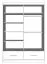 Kleiderschrank / Schiebetürenschrank 1,5 Meter breit | Lusatian 12 | Schwarz / Grau | mit Spiegel | 6 Fächer | 2 Schubladen | 2 Türen | 218 x 150 x 61
