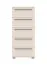 Hohe Kommode mit fünf Schubladen Neiafu 97, Farbe: Kaschmir, verstellbare Füße, Soft-Close-Funktion, Maße: 135 x 60 x 45 cm, sehr robust