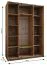Kleiderschrank / Schiebetürenschrank | 245,5 x 170 x 64 cm | 11 Fächer | 10 Einlegeböden | 2 Kleiderstangen | 2 Schiebetüren | Farbe: Eiche Artisan