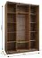 Kleiderschrank / Schiebetürenschrank | 245,5 x 170 x 64 cm | Farbe: Kaschmir | Soft-Close | 2 Kleiderstangen | Spiegel | 2 Schiebetüren | 11 Fächer