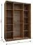 Kleiderschrank / Schiebetürenschrank | 245,5 x 170 x 64 cm | 11 Fächer | Soft-Close | 2 Kleiderstangen | Spiegel | 2 Schiebetüren | Farben: Kaschmir