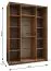 Kleiderschrank / Schiebetürenschrank | 245,5 x 180 x 64 cm | Soft-Close | Spiegel | 2 Kleiderstangen | 11 Fächer | Farbe: Eiche Artisan | 2 Schiebetüren