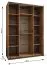 Kleiderschrank / Schiebetürenschrank | 245,5 x 180 x 64 cm | Farbe: Kaschmir | 2 Kleiderstangen | Soft-Close | 11 Fächer | 2 Schiebetüren | Spiegel