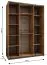 Kleiderschrank / Schiebetürenschrank | Soft-Close | Spiegel | Farbe: Kaschmir | 245,5 x 160 x 64 cm | 2 Kleiderstange | 2 Schiebetüren | 11 Fächer