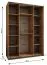 Kleiderschrank / Schiebetürenschrank | 2 Kleiderstangen | Farbe: Eiche Artisan | 245,5 x 180 x 64 cm | 2 Schiebetüren | Soft-Close | Spiegel | 11 Fächer