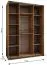 Kleiderschrank / Schiebetürenschrank | Spiegel | 11 Fächer | 245,5 x 170 x 64 cm | Soft-Close | 2 Schiebetüren | 2 Kleiderstangen | Farbe: Weiß