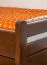 Kinderbett / Jugendbett "Easy Premium Line" K1/2h inkl. 2. Liegeplatz und 2 Abdeckblenden, 90 x 200 cm Buche Vollholz massiv dunkelbraun lackiert