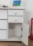 Schuhschrank 009 Kiefer massiv Vollholz weiß lackiert - Abmessung 62 x 90 x 40 cm (H x B x T)