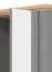 Garderobe - Set D Banat, 5-teilig, ABS-Kantenschutz, ein Garderobenschrank mit Spiegel, eine Kommode, ein Spiegel, ein Schuhschrank, eine Garderobe mit vier Haken
