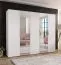 Kleiderschrank | 2 Spiegeltüren | Farbe: Weiß | 2,5 Meter breit | 3 Fächer | Griffe: Gold | 3 Kleiderstangen | Maße: 250 x 52 x 202 cm | Soft-Close