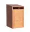 Mülltonnenbox Cubo Einzeln, Hartholz - Abmessung: 84 x 75 x 135 cm (L x B x H)