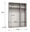 Drehtürenschrank / Kleiderschrank Korab 127, Farbe: Schwarz, 1,5 Meter breit, Soft-Close-Funktion, zwei Fächer, zwei Kleiderstangen, Griffe: Schwarz