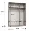 Kleiderschrank zwei Kleiderstangen Eiger 123, drei Spiegeltüren, 1,5 Meter breit, Soft-Close-Funktion, zwei Fächer, für Schlafzimmer