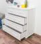 Kommode Kiefer massiv Vollholz weiß lackiert 013 - Abmessung 100 x 100 x 42 cm (H x B x T)