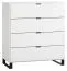 Kommode Chiflero 32, Farbe: Weiß - Abmessungen: 100 x 90 x 47 cm (H x B x T)