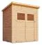 Gartenhaus / Gerätehaus 1,39 x 1,91 Meter (inkl. Dach) | aus Holz | aus vorgefertigten Elementen| unbehandelt | mit Pultdach Abbildung