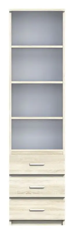 Regal Pamulang 02, Farbe: Sonoma Eiche - Abmessungen: 200 x 52 x 40 cm (H x B x T)