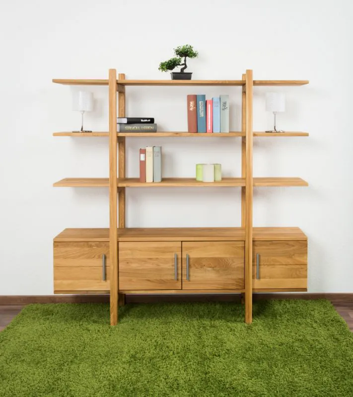 Regal Wooden Nature 131 Eiche massiv - 150 x 150 x 38 cm (H x B x T)