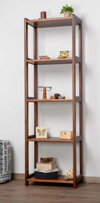 Regal Kiefer massiv Vollholz Nussfarben Junco 55D - 164 x 50 x 30 cm (H x B x T)