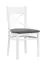 Stuhl im Klassischen Design Balmhorn 07, Buchenholz Vollholz massiv, Farbe: Kiefer Weiß / Graue Polsterung - Abmessungen: 87 x 43 x 50 cm (H x B x T)