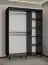 Schiebetürenschrank mit fünf Fächern Jotunheimen 54, Farbe: Schwarz - Abmessungen: 208 x 250,5 x 62 cm (H x B x T)