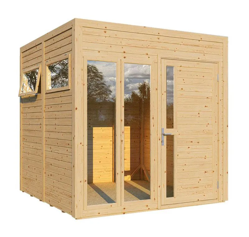 Gartenhaus 2,26 x 2,4 Meter (inkl. Dach) | Naturbelassen | inkl. Fußboden Abbildung