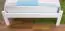 Futonbett / Massivholzbett Kiefer Vollholz massiv weiß lackiert A14, inkl. Lattenrost - Abmessung 90 x 200 cm 