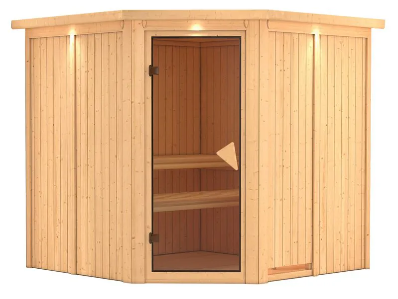 Sauna Chiara 04, 68 mm Wandstärke - 210 x 210 x 202 cm (B x T x H)