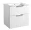 Waschtischunterschrank Bilaspur 01, Farbe: Weiß matt – Abmessungen: 62 x 61 x 46 cm (H x B x T)