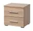 Nachtkommode Ormari 02, Farbe: Eiche Sonoma, zwei Schubladen, ABS-Kantenschutz, funktional und praktisch, Maße: 43 x 44,5 x 33,5 cm