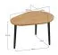 Couchtisch Loue 02, aus massiven Eichenholz, geölte Oberfläche, Maße: 51,5 x 80 x 60 cm, schwarze Beine, stylisch und praktisch