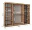 Schiebetürenschrank Aletschhorn 21, zwei Spiegeltüren, Farbe: Eiche Artisan, 2,5 Meter breit, 10 Fächer, zwei Kleiderstangen, Kleiderschrank, Aluminiumschienen