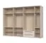 Kleiderschrank mit sieben Türen und Rahmen Neiafu 54, Farbe: Kaschmir, zwei Schubladen, Soft-Close-Funktion, Maße: 226 x 322 x 60 cm, vier Kleiderstangen