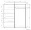 Schiebetürenschrank / Kleiderschrank Cikupa 52, Farbe: Nuss / Ulme - Abmessungen: 210 x 180 x 60 cm (H x B x T)