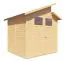 Steiner Shopping Gartenhaus / Gerätehaus Puchheim 01 inkl. Fußboden, Naturbelassen - 19 mm Elementgartenhaus, Grundfläche: 4,24 m², Doppel-Pultdach