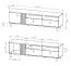 TV-Unterschrank Gardane 02, Farbe: Eiche / Anthrazit - Abmessungen: 49 x 165 x 40 cm (H x B x T)