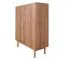 Hohe Kommode mit zwei Türen Ashford 04, Farbe: Eiche Riviera / Marmor Bianco - Abmessungen: 122 x 97 x 37 cm (H x B x T)