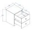 Schreibtischschrank Sirte 09, Farbe: Eiche / Weiß matt - Abmessungen: 50 x 40 x 40 cm (H x B x T)